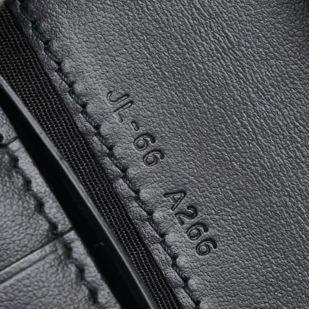 Salvatore Ferragamo Leather Double Gancini Long Wallet Black